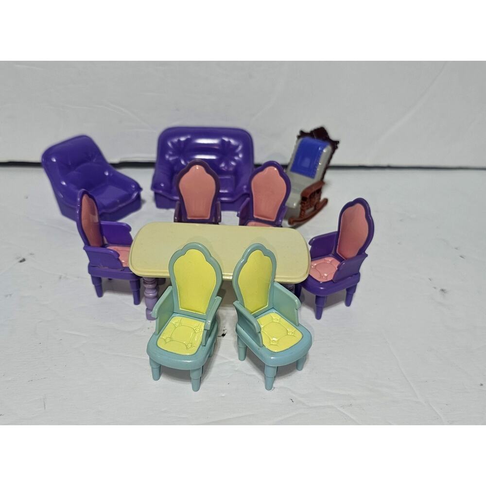 Vintage My Sweet Home Dollhouse Furniture Lot 1990's, 10 Pieces, Rare